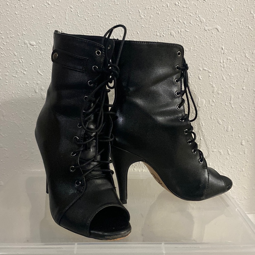 Lace up Black Burju Dance Heel